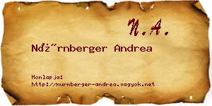 Nürnberger Andrea névjegykártya