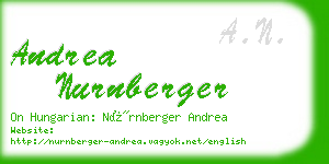 andrea nurnberger business card